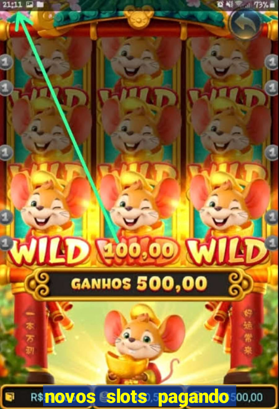 novos slots pagando no cadastro